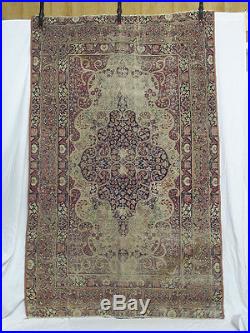Antique Early 1900's Isfahan Persian Floral Hand Woven Rug Carpet 7' x 4'5 yqz