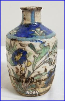 Antique Early Iznik Pottery Painted Jug Vase Wine Container Excavated
