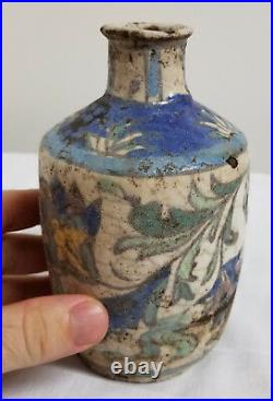 Antique Early Iznik Pottery Painted Jug Vase Wine Container Excavated