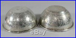 Antique Egyptian Cairo Ware Hallmarked Solid Silver Bowls