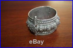 Antique Ethnic Silver Bracelet Cuff Yemen Filigree Bawsani