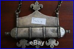 Antique Ethnic Silver Tumar Pendant & Chain Turkoman Ersari