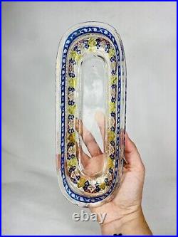 Antique Fritz Heckert Islamic Enameld Glass Dish Jodhpur German Josephinenhuttem