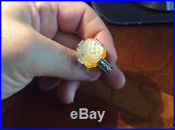 Antique Hand Graved Islamic Agate Stone Ring