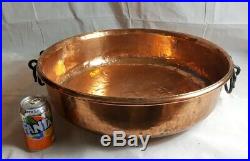 Antique Hand Hammered Extra Large Copper Party Wine Cooling Bowl Diameter 54 cm
