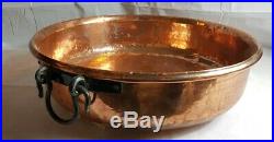 Antique Hand Hammered Extra Large Copper Party Wine Cooling Bowl Diameter 54 cm