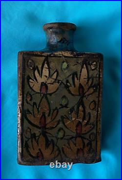 Antique Handcrafted Persian Pottery Bottle