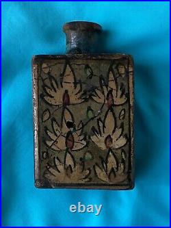 Antique Handcrafted Persian Pottery Bottle