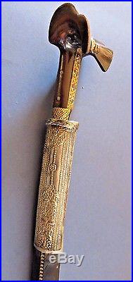 Antique Indo Persian Turkish Yataghan Sword 19th Century