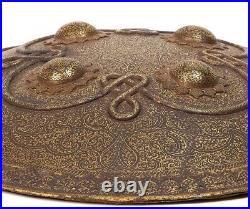 Antique Indo-persian Gold Shield Dahl Mughal India Arabic Islamic