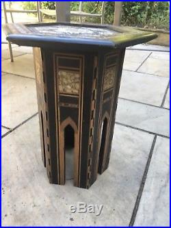 Antique Inlaid Islamic Side Table