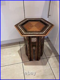 Antique Inlaid Islamic Syrian Side Table