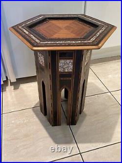 Antique Inlaid Islamic Syrian Side Table