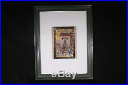 Antique Islamic Art Persian Middle Eastern Miniature Painting
