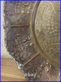 Antique Islamic Big Art Copper Plate