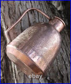 Antique Islamic Damascus Arabic Calligraphy Large Hand Hammered Copper Pitcher