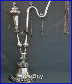 Antique Islamic Indo Persian Pipe Huqqa Hooka Nargile Shisha Hookah Solid Silver