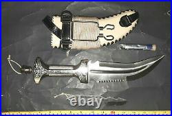 Antique Islamic Jambiya Khanjar Solid Dagger Rambo Knife Middle Eastern Sheath