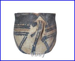 Antique Islamic Moroccan Berber Pottery A Mamluk Style Handled Vase / Bowl
