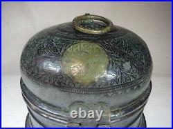 Antique Islamic Mughal Engraved Paan Daan Betel Nut Dome Bronze Box Handmade