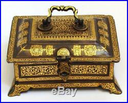 Antique Islamic Ottoman with Gold Inlaid Box