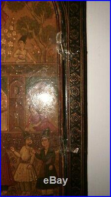 Antique Islamic Persian Mirror Papier Mache