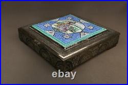 Antique Islamic Persian Silver and Enamel Box Case