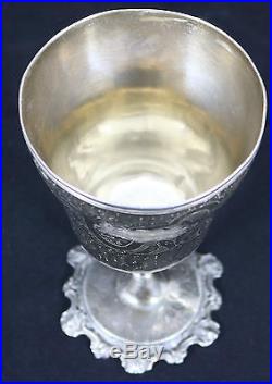 Antique Islamic Solid Silver Goblet Ottoman Turkish Tughra