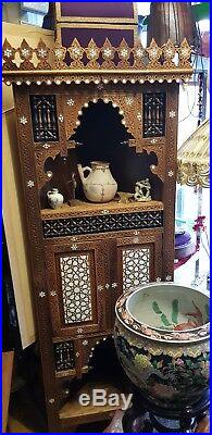Antique Islamic Syrian Corner Cabinet