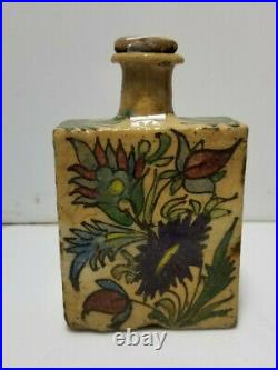 Antique Iznik Pottery Palestine Turkish Persian Jar Bottle 1700's