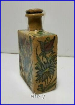 Antique Iznik Pottery Palestine Turkish Persian Jar Bottle 1700's