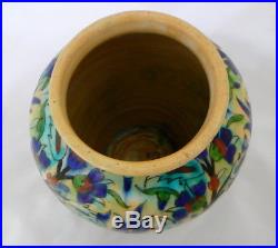 Antique Iznik Pottery Vase Jerusalem Palestine Armenian Pottery