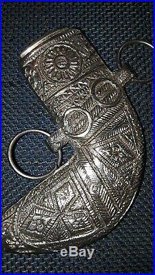Antique Jambiya Dagger Middle Eastern Knife Yemen Saudi Arabia Incredible Silver