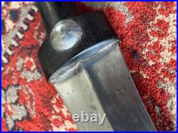 Antique Kurdish Jambiya Dagger. Horn hilt, Beautiful Silver Scabbard. Persian