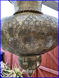 Antique LARGE rare Persian Islamic Qajar Safavid Eastern Mosque Lamp Lantern