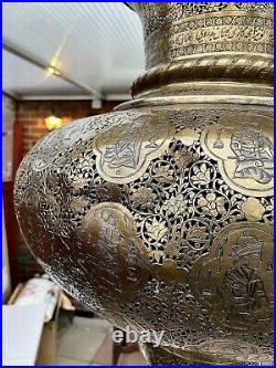 Antique LARGE rare Persian Islamic Qajar Safavid Eastern Mosque Lamp Lantern