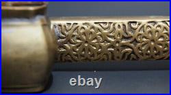 Antique Large Unusual Middle Eastern Persian Brass Inkwell Pen Box Qalamdan