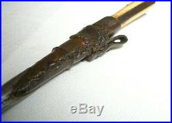 Antique MIDDLE EASTERN Yatagan Wootz BICHAQ KHYBER Turkish KNIFE SHEATH Dagger