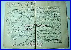Antique Manuscript Arabic Fragment Ruhani Occult Sufi Astrology Horoscope 1553ad