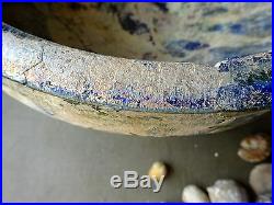 Antique Medieval Islamic Pottery Kashan Sultanabad Fritware Bowl Seljuk