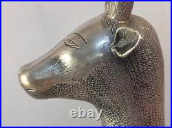 Antique Middle Eastern 84 Solid Silver Standing Deer Figurine