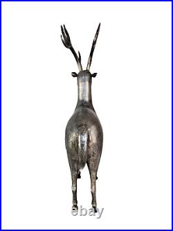 Antique Middle Eastern 84 Solid Silver Standing Deer Figurine