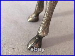 Antique Middle Eastern 84 Solid Silver Standing Deer Figurine