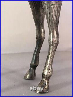 Antique Middle Eastern 84 Solid Silver Standing Deer Figurine