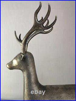 Antique Middle Eastern 84 Solid Silver Standing Deer Figurine