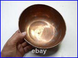 Antique Middle Eastern Arabic Bowl or Persian Copper Bowl Engraved Patterns