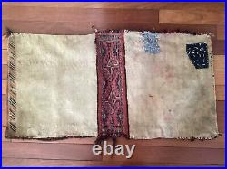 Antique Middle Eastern Baluch Camel Saddle Bag Oriental Rug for Pillows 41x21