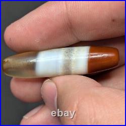 Antique Middle Eastern Chung Dzi Agate Bead Amulet