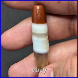 Antique Middle Eastern Chung Dzi Agate Bead Amulet