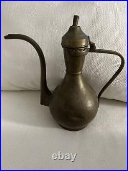 Antique Middle Eastern Copper Coffee Pot, 13 Tall, 10 3/4 Widest withHandle